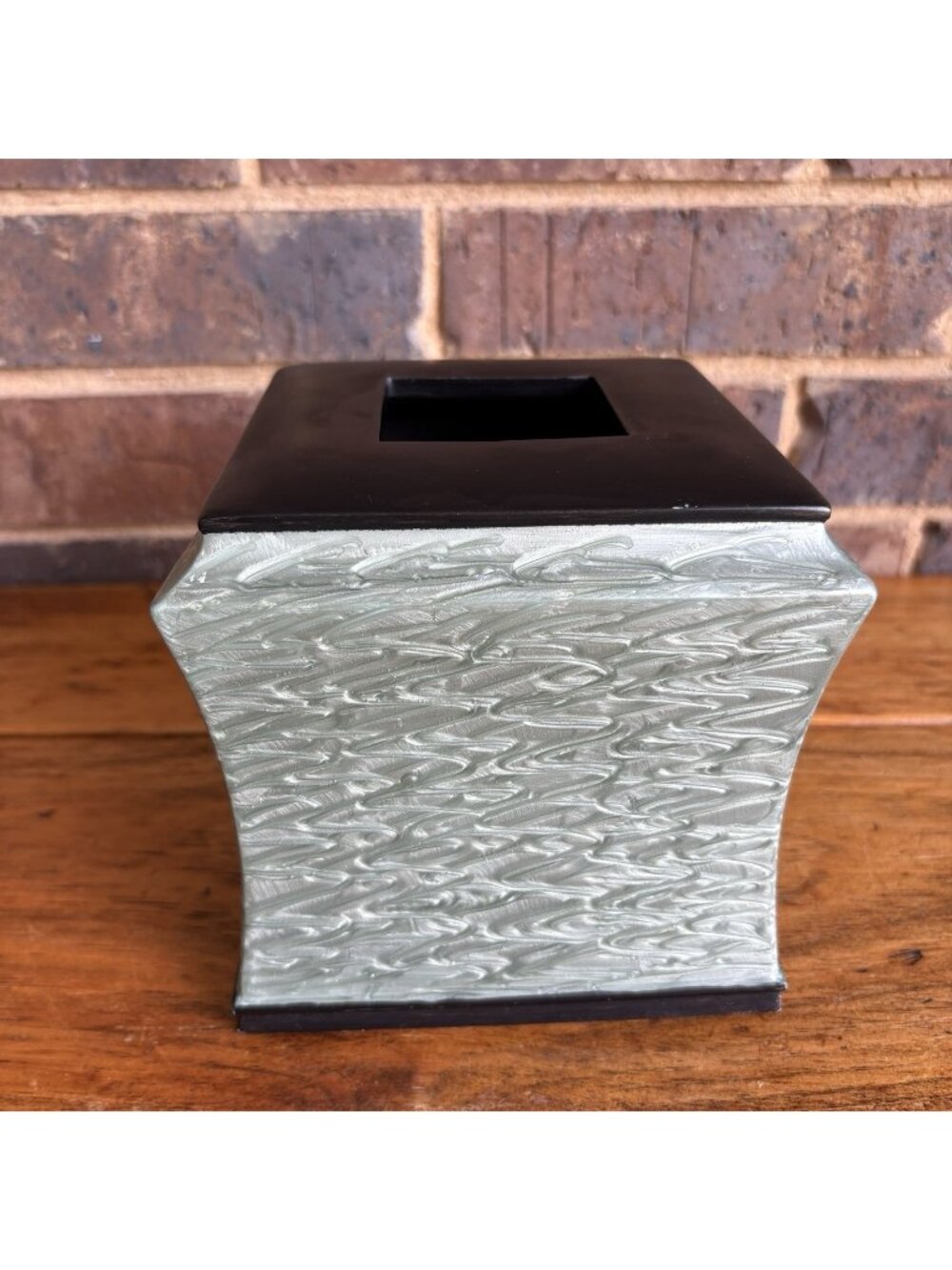 Sage Green & Black Tissue Box Cover PLAZA SWIRL Bed Bath & Beyond